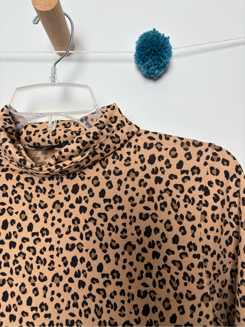 J. Crew Leopard Tissue Turtleneck Long Sleeve Shirt - Picture 3 of 7